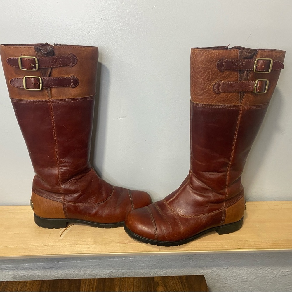 UGG Australia Barolo 1001657 two-tone leather sheepskin Women’s Size 5